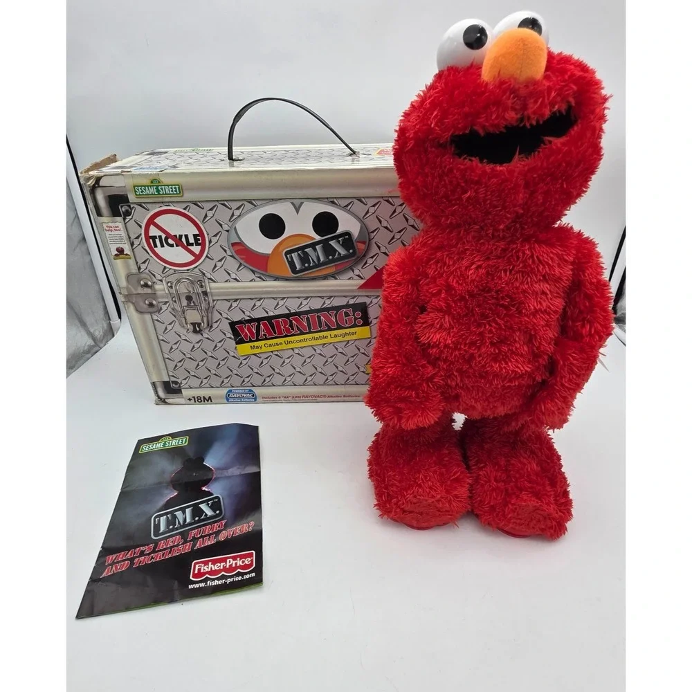TMX Tickle Me Elmo 10th Anniversary Doll Orig. Box Fischer Price WORKS SEE VIDEO